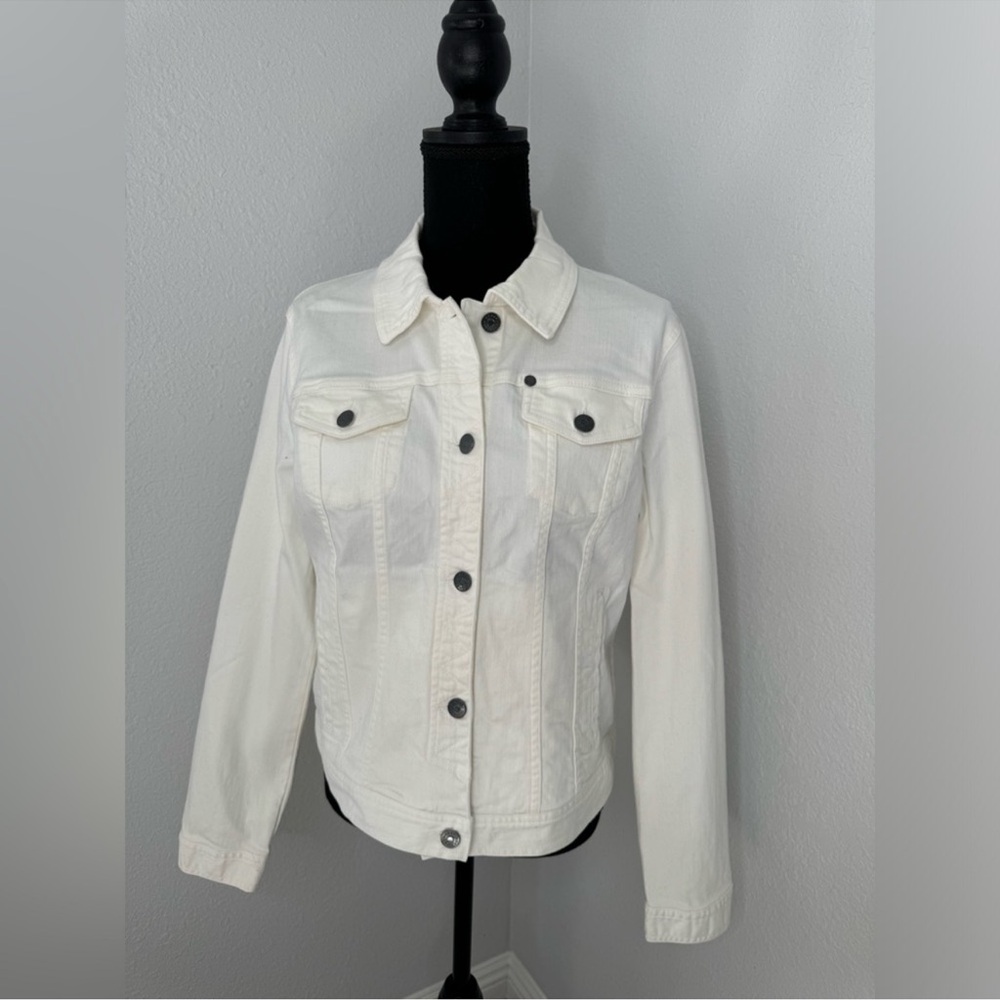 ARMANI EXCHANGE Women's White Denim Jacket
